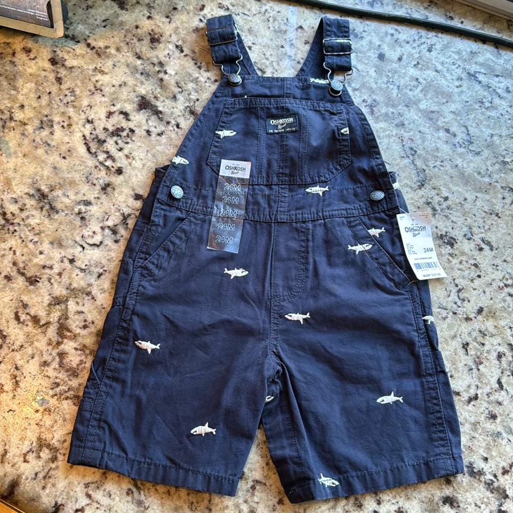 Osh Kosh b’Gosh Shortalls with sharks